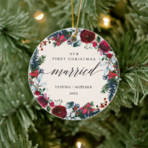 Kalligrafi Första jultomten Blommigten Vintergift