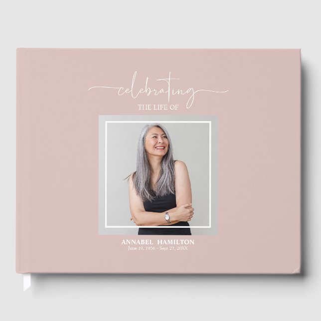 Kalligrafi Foto Minnesbok Gästbok (Framsida)