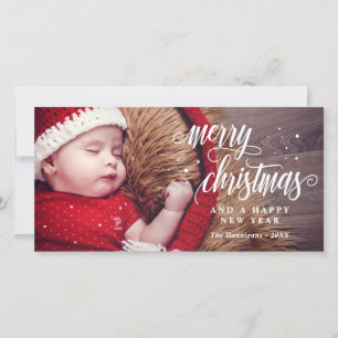 Kalligrafi god jul & Gott nytt år Julkort
