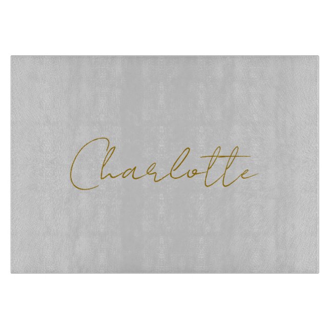 Kalligrafi Guld Färg Grått Anpassningsbar  Personl (Framsidan)