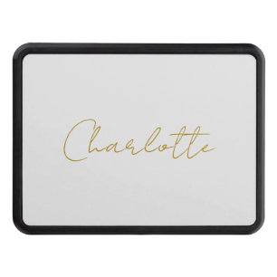 Kalligrafi Guld Färg Grått Anpassningsbar  Personl Dragkroksskydd