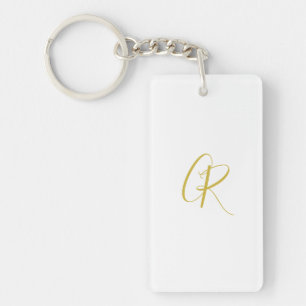 Kalligrafi Guld Färg Monogram Modern Minimalistisk