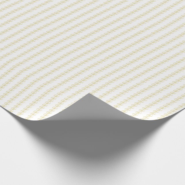 Kalligrafi Guld Färg Monogram Modern Minimalistisk Presentpapper (Hörn)