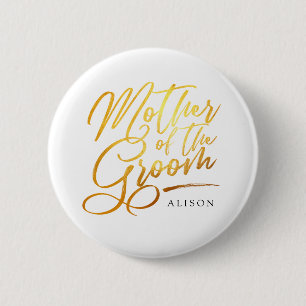 Kalligrafi Guld Mor i Groom-eleganten Knapp