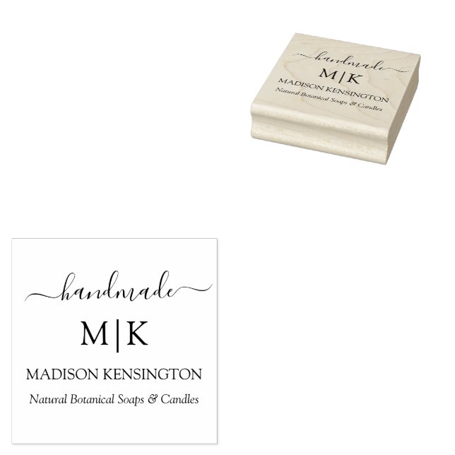 Kalligrafi, handgjort monogram eller Lägg till Log Stämpel (Stämplad)