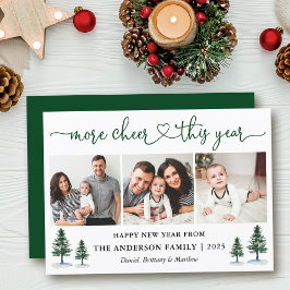 Kalligrafi Heart more Cheer 3 Photo Gräs Julkort