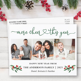 Kalligrafi Heart more Cheer Holly 3 Photo Vykort