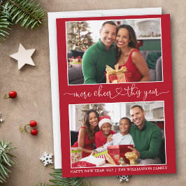 Kalligrafi Heart More Cheer Red 2 Photo Julkort