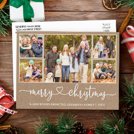 Kalligrafi Hjärt Jul Kraft 5 Foto Högtid Vykort