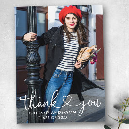 Kalligrafi Hjärtat Examen Tack Foto Vykort