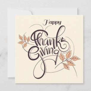 Kalligrafi - höstkort för Thanksgiving