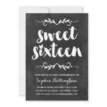 Kalligrafi i alkboard | Sweet sixteen födelsedag