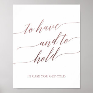 Kalligrafi i elegant Guld som ska ha och hållas kv Poster