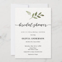 Kalligrafi Inbjudningskort för möhippan med grönt