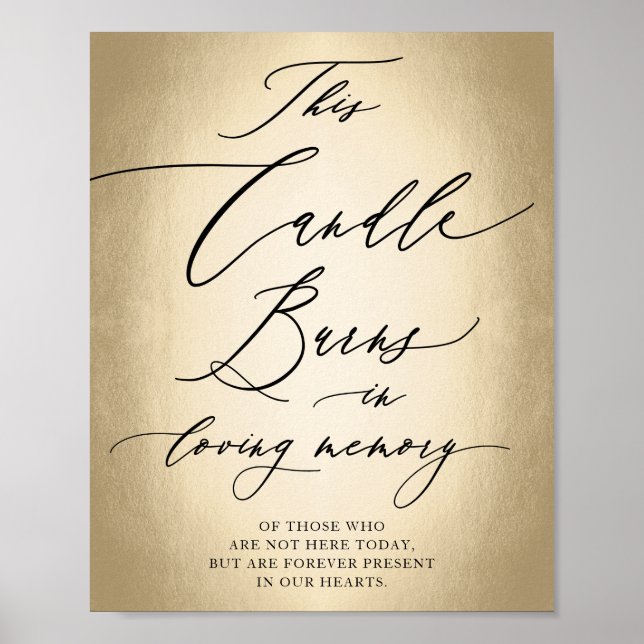 Kalligrafi Inskrift Minnesvärt Bröllopsskylt Poster (Framsidan)