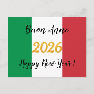 Kalligrafi Italienska Flagga 2026 Vykort