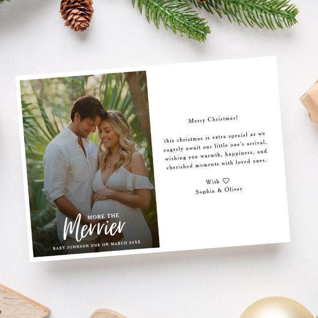 Kalligrafi Julfoto Gravid Meddelande (Skapare uppladdad)