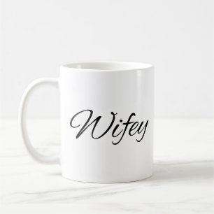 Kalligrafi Kaffe Mugg för Hustrun