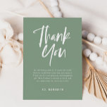 Kalligrafi Kön Neutral babystötare Tack Kort<br><div class="desc">Kalligrafi Kön Neutral Baby Shower tack vare ditt kort har en roligt och modern kalligrafi på fet,  solid färg.</div>