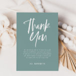 Kalligrafi Kön Neutral babystötare Tack Kort<br><div class="desc">Kalligrafi Kön Neutral Baby Shower tack vare ditt kort har en roligt och modern kalligrafi på fet,  solid färg.</div>