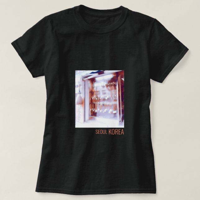 Kalligrafi konst målintborstar antique shop Korea T Shirt (Design framsida)