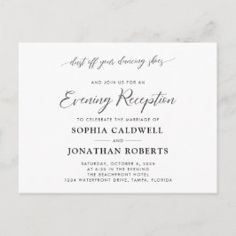 Kalligrafi Kväll Bröllopsfest Inbjudan