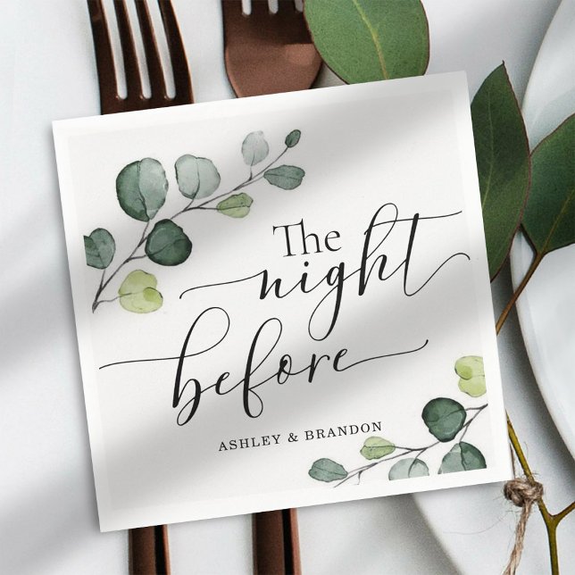 Kalligrafi Kvällen Före Servetter (Skapare uppladdad)