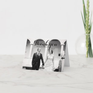 Kalligrafi manus foto bröllop tackkort