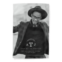 Kalligrafi med enkel Chic Foto Student Initialer