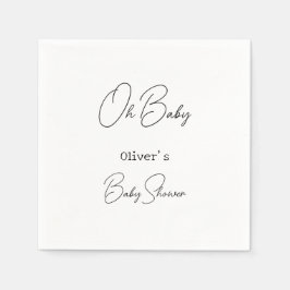 Kalligrafi med enkel Elegant Babykläder Pappersservett