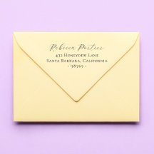 Kalligrafi med enkel Elegant Modern Returadress