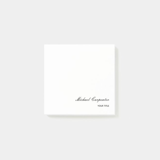 Kalligrafi med enkel Professionell Post-it Block (Framsida)