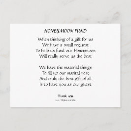 Kalligrafi Minimalistisk Svart Vit Bröllopsfond Vykort