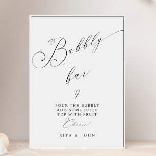 Kalligrafi - minimalisttecken för Bubly Pub Bröllo Poster