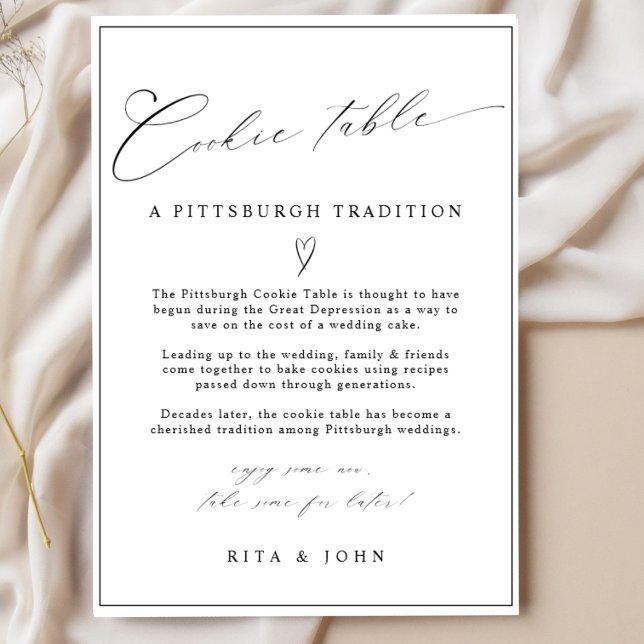 Kalligrafi - minsta tecken på Cookie Bord Bröllop Poster (Skapare uppladdad)