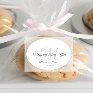 Kalligrafi Monogrammad lyckligtvis allt efter Bröl Runt Klistermärke