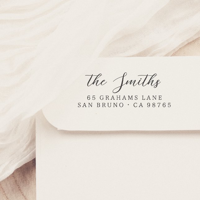 Kalligrafi Namn Anpassningsbar Adress Frimärke Stämpel (Skapare uppladdad)