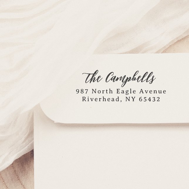 Kalligrafi Namn & Classic Adress Självfärgande Stämpel (Skapare uppladdad)