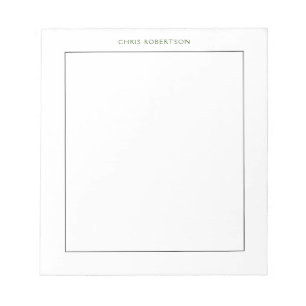 Kalligrafi Namn Svart Vitt Anpassat Anteckningsblock