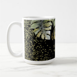 Kalligrafi om elegant Guld Handflatan Kaffemugg