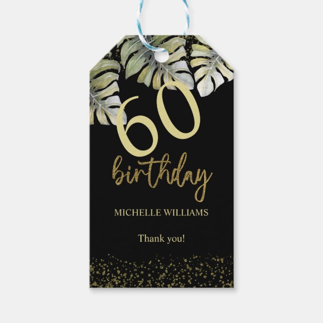 Kalligrafi om elegant Guld Handflatan Presentetikett (Framsidan)