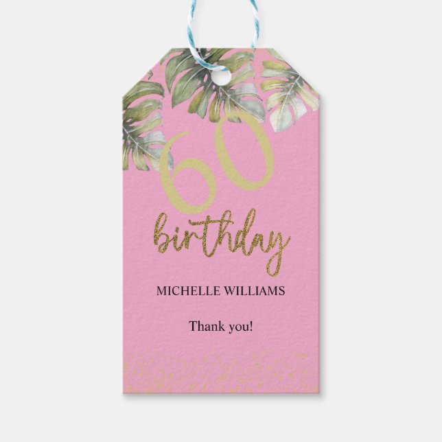 Kalligrafi om elegant Guld Handflatan Presentetikett (Framsidan)