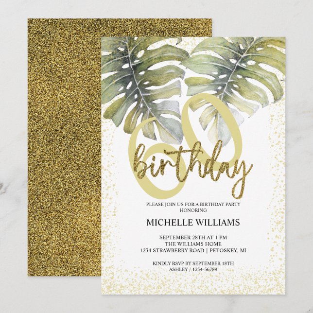 Kalligrafi om elegant Guld Inbjudningar (Fram/baksida)