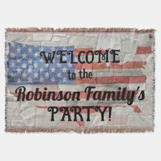 Kalligrafi över den amerikanska patriotiska Flagga Filt