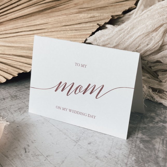 Kalligrafi över elegant Guld vid min Mamma Bröllop Kort (Skapare uppladdad)