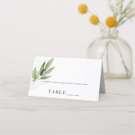 Kalligrafi över Eleganten Gren i Botaniska Olive B Placeringskort