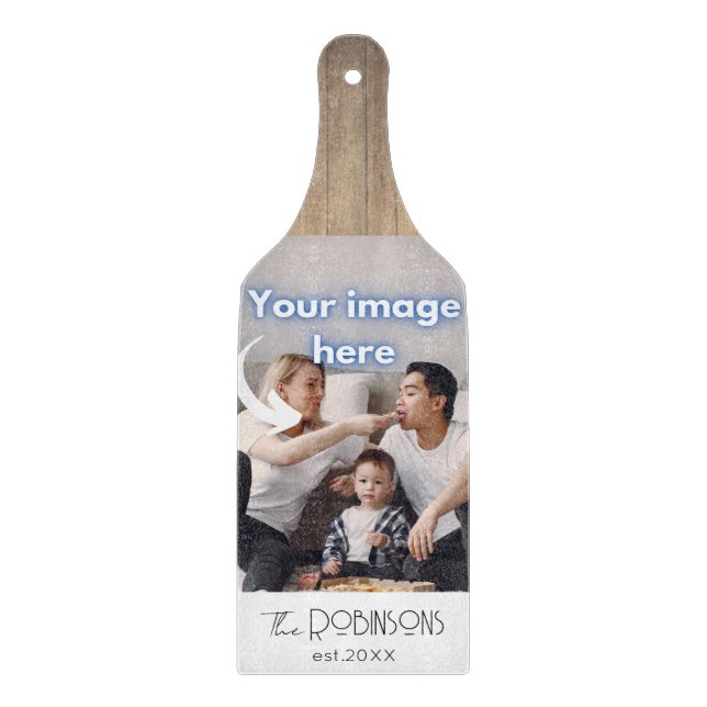 Kalligrafi över Personligen Rustik fotomall (Framsidan)