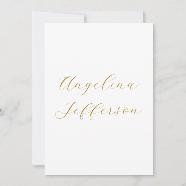 Kalligrafi Professionell Elegant Guld Färg (Framsida)