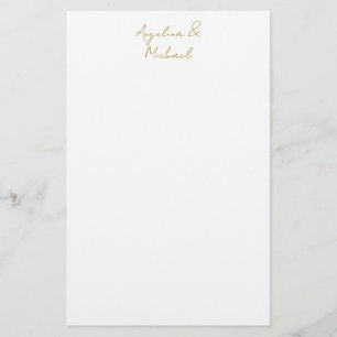 Kalligrafi Professionell Elegant Guld Färg Brevpapper