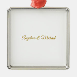 Kalligrafi Professionell Elegant Guld Färg Julgransprydnad Metall